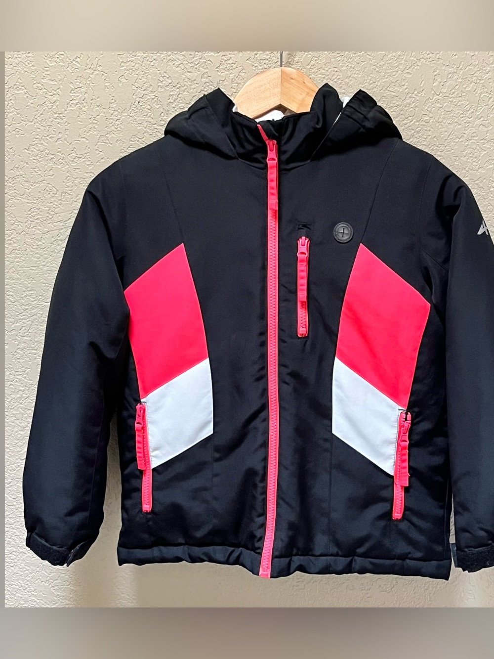 Athletech Girl 3-1 Jacket Black & Pink Color Size- M (7-8)
